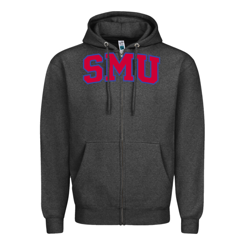 The Smu Athletics Wordmark Zipper Hoodie by linhVisuals | Teevron