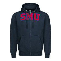 Navy The SMU Athletics wordmark Zipper Hoodie - linhVisuals