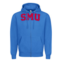 True Royal The SMU Athletics wordmark Zipper Hoodie - linhVisuals