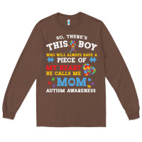 Chestnut LIL Autism Mom Long Sleeve Tee - CowhideDigitalArt