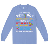 Colony Blue LIL Autism Mom Long Sleeve Tee - CowhideDigitalArt