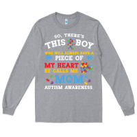 Heather Grey LIL Autism Mom Long Sleeve Tee - CowhideDigitalArt