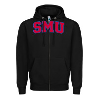 Black The SMU Athletics wordmark Zipper Hoodie - linhVisuals