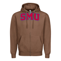 Chestnut The SMU Athletics wordmark Zipper Hoodie - linhVisuals