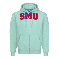 Seafoam The SMU Athletics wordmark Zipper Hoodie - linhVisuals