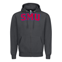 Smoke The SMU Athletics wordmark Zipper Hoodie - linhVisuals