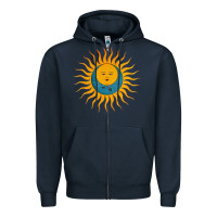 Navy king crimson Zipper Hoodie - linhVisuals