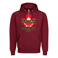 Burgundy north bay ontario on a cool Zipper Hoodie - linhVisuals
