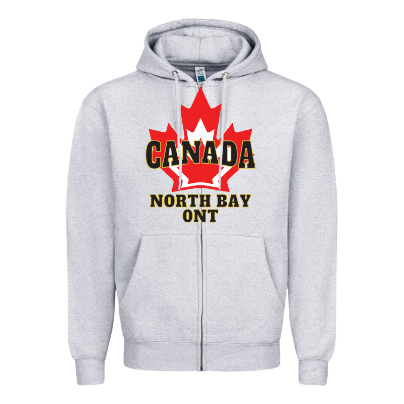 North Bay Ontario On A Cool Zipper Hoodie by linhVisuals | Teevron