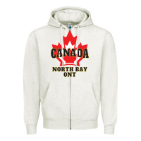 Oatmeal Heather north bay ontario on a cool Zipper Hoodie - linhVisuals