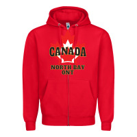 Red north bay ontario on a cool Zipper Hoodie - linhVisuals