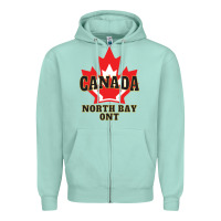 Seafoam north bay ontario on a cool Zipper Hoodie - linhVisuals