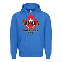 True Royal north bay ontario on a cool Zipper Hoodie - linhVisuals