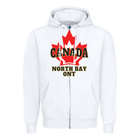 White north bay ontario on a cool Zipper Hoodie - linhVisuals