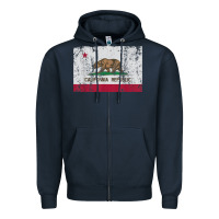 California Flag Womens Mens Heavy Distressed Vintage Gift T Shirt Zipper Hoodie | Teevron
