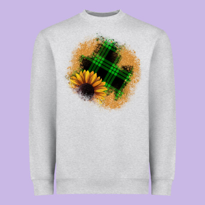 Sunflower Christmas Patch Heavyweight Sweatshirt Designed By Jahusdesignshop