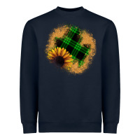 Navy sunflower christmas patch Heavyweight Sweatshirt - JahusDesignShop