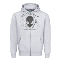 Heather Grey neck deep clässic Zipper Hoodie - linhVisuals