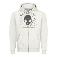 Oatmeal Heather neck deep clässic Zipper Hoodie - linhVisuals
