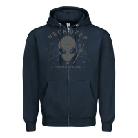 Navy neck deep clässic Zipper Hoodie - linhVisuals