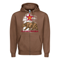 Chestnut california republic communist kalifornia t shirt Zipper Hoodie - linhVisuals