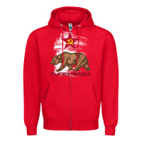 Red california republic communist kalifornia t shirt Zipper Hoodie - linhVisuals
