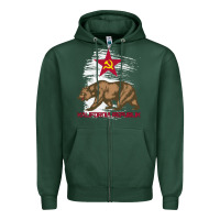 Sports Green california republic communist kalifornia t shirt Zipper Hoodie - linhVisuals