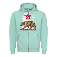 Seafoam california republic communist kalifornia t shirt Zipper Hoodie - linhVisuals