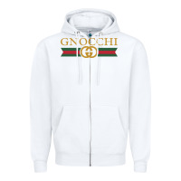White gnocchi Zipper Hoodie - linhVisuals