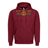 Burgundy gnocchi Zipper Hoodie - linhVisuals