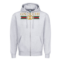 Heather Grey gnocchi Zipper Hoodie - linhVisuals