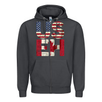 Smoke canada us eh american canadian flag vintage america colors patriotic g Zipper Hoodie - linhVisuals