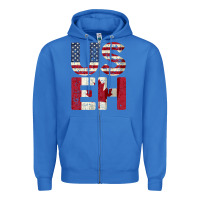 True Royal canada us eh american canadian flag vintage america colors patriotic g Zipper Hoodie - linhVisuals