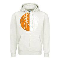 Oatmeal Heather christian basketball i can do all things through christ philippians 41 Zipper Hoodie - linhVisuals