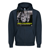 Navy Neil Young Zipper Hoodie - linhVisuals