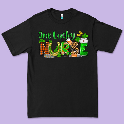 St. Patrick's One Lucky Nurse Premium Tee Designed By Oliviacreatesart