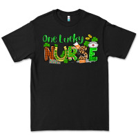 Black St. Patrick's One lucky Nurse Premium Tee - OliviaCreatesArt