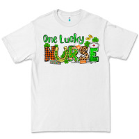 White St. Patrick's One lucky Nurse Premium Tee - OliviaCreatesArt