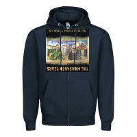Navy Neil Young Zipper Hoodie - linhVisuals