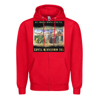Red Neil Young Zipper Hoodie - linhVisuals