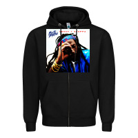 Black buju banton reggae Zipper Hoodie - linhVisuals