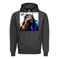 Charcoal Heather buju banton reggae Zipper Hoodie - linhVisuals