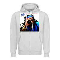 Dove Grey buju banton reggae Zipper Hoodie - linhVisuals