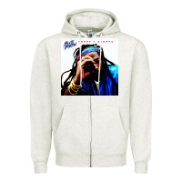 Oatmeal Heather buju banton reggae Zipper Hoodie - linhVisuals