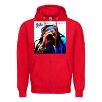 Red buju banton reggae Zipper Hoodie - linhVisuals