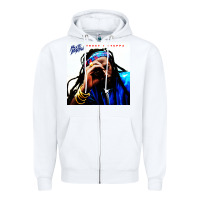 White buju banton reggae Zipper Hoodie - linhVisuals