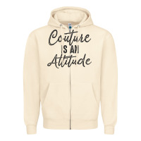 Sandshell couture is an attitude inspirational fashion quote cute lettering text Zipper Hoodie - linhVisuals