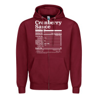 Burgundy cranberry sauce nutrition facts funny thanksgiving christmas food nutr Zipper Hoodie - linhVisuals