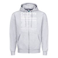 Heather Grey cranberry sauce nutrition facts funny thanksgiving christmas food nutr Zipper Hoodie - linhVisuals