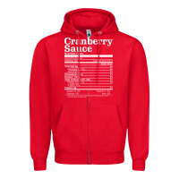 Red cranberry sauce nutrition facts funny thanksgiving christmas food nutr Zipper Hoodie - linhVisuals